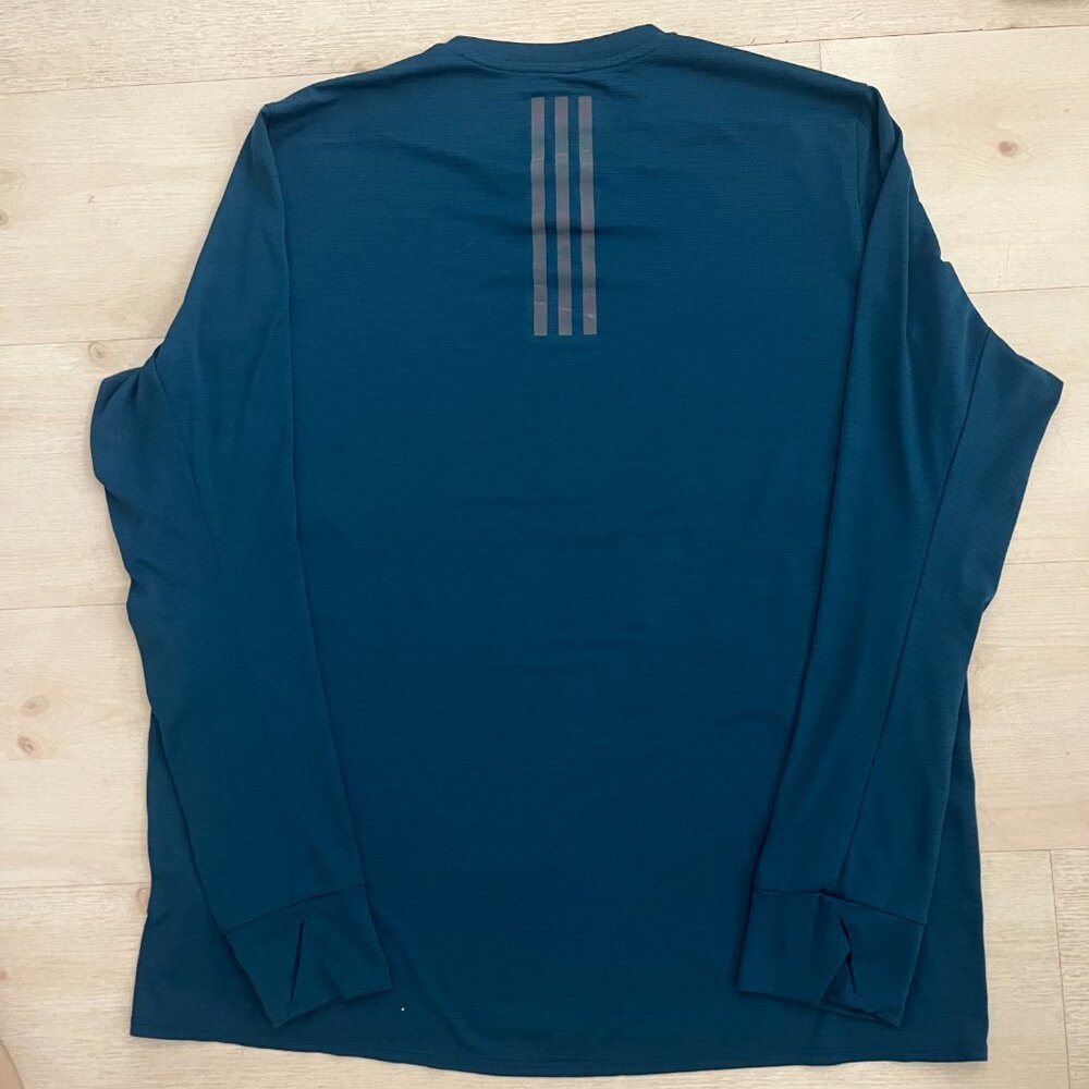 Adidas Running Climacool Men's Teal Long-Sleeved Shirt Size XL - Picture 2 of 5